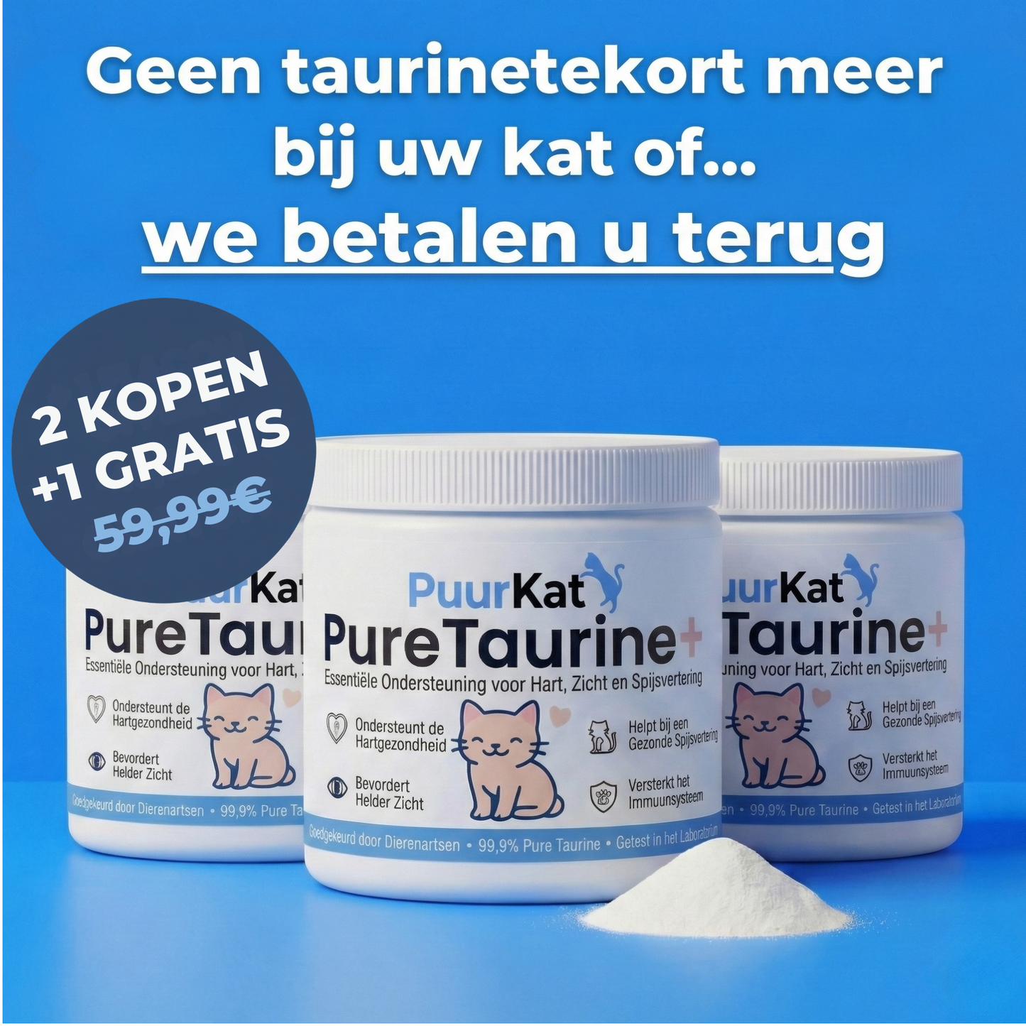 PureTaurine+ - Nr. 1 aanbevolen door dierenartsen